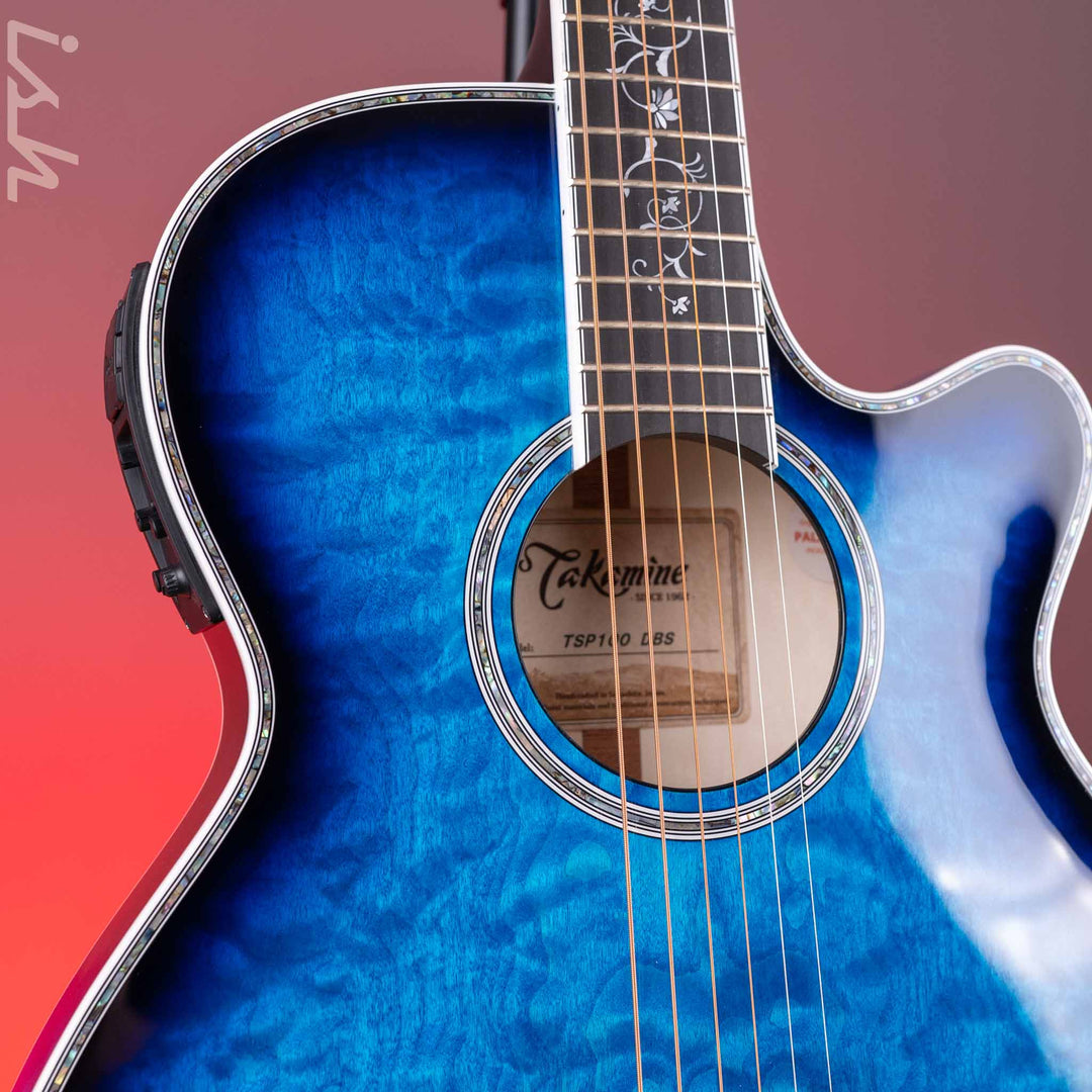 Takamine TSP100 Acoustic-Electric Guitar Dark Blue Sunburst