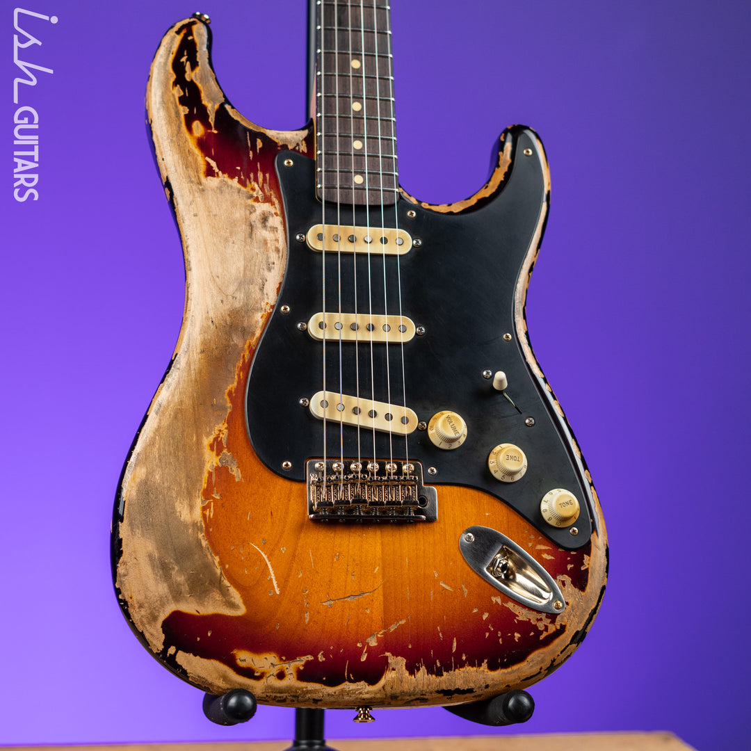 LSL Saticoy SRV Tribute SSS Three-Tone Sunburst Extreme Aging