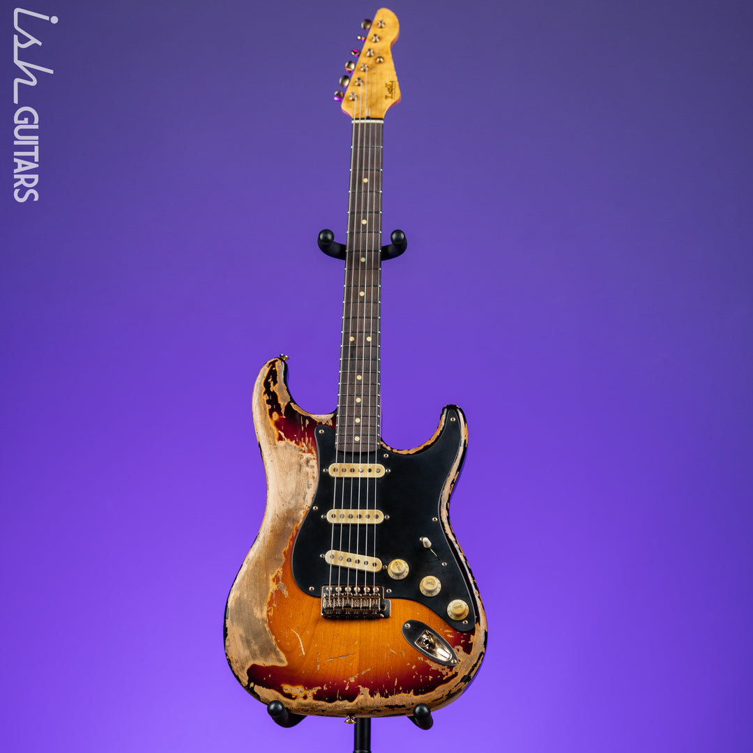 LSL Saticoy SRV Tribute SSS Three-Tone Sunburst Extreme Aging