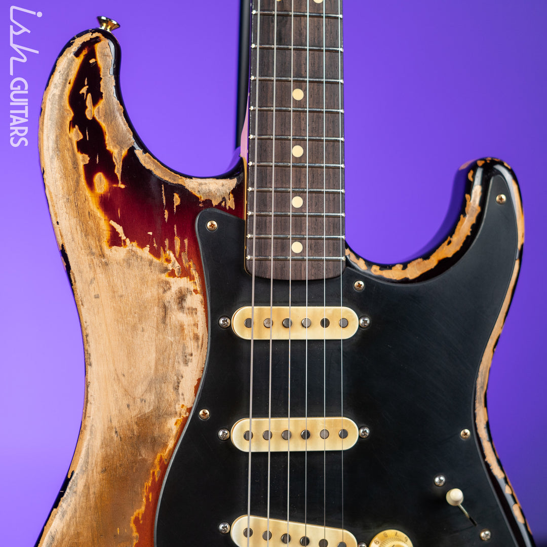LSL Saticoy SRV Tribute SSS Three-Tone Sunburst Extreme Aging