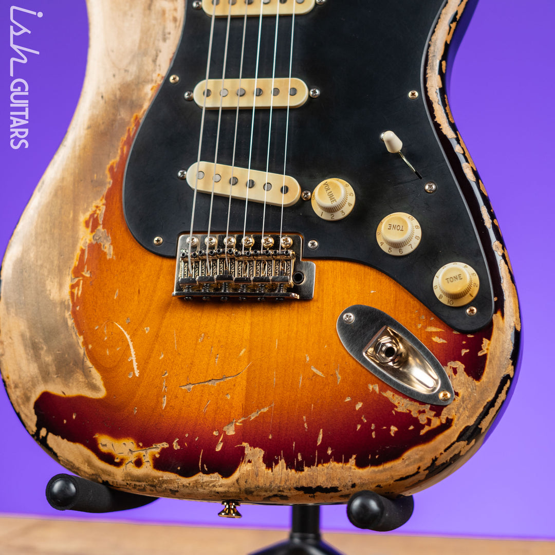 LSL Saticoy SRV Tribute SSS Three-Tone Sunburst Extreme Aging
