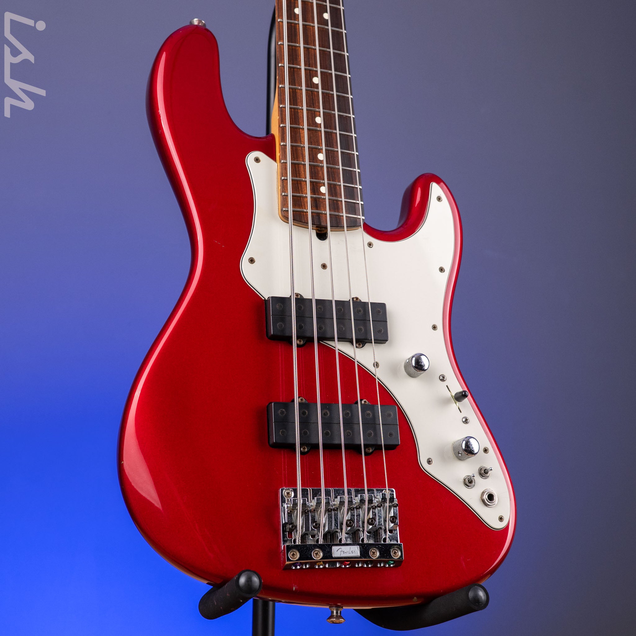 1997 Fender Roscoe Beck V Bass Candy Apple Red