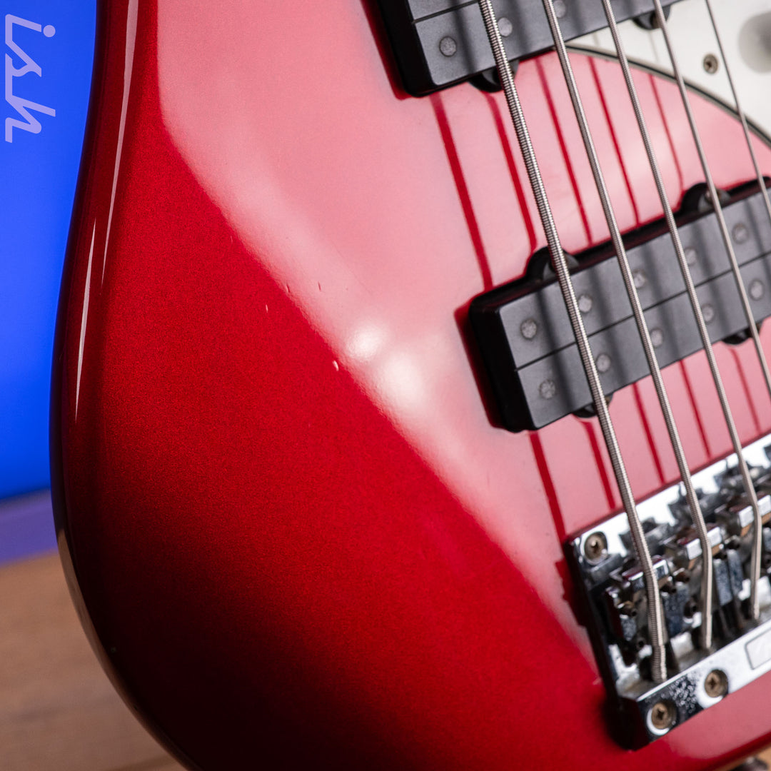 1997 Fender Roscoe Beck V Bass Candy Apple Red