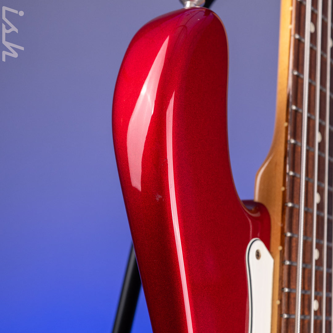 1997 Fender Roscoe Beck V Bass Candy Apple Red