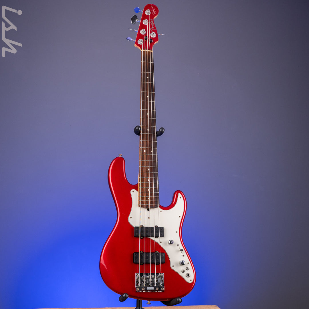 1997 Fender Roscoe Beck V Bass Candy Apple Red