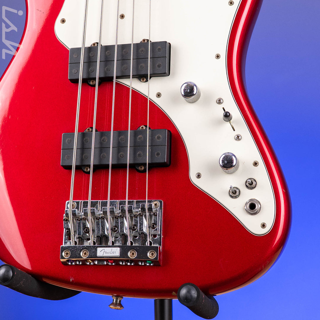 1997 Fender Roscoe Beck V Bass Candy Apple Red