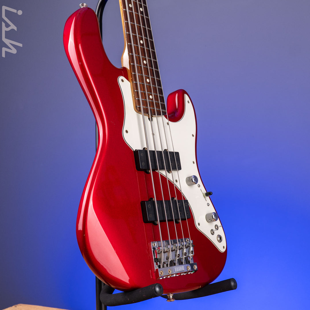 1997 Fender Roscoe Beck V Bass Candy Apple Red