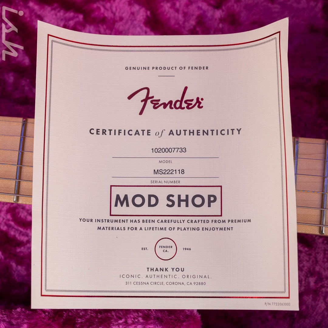 2023 Fender Mod Shop Stratocaster Burgundy Mist Metallic