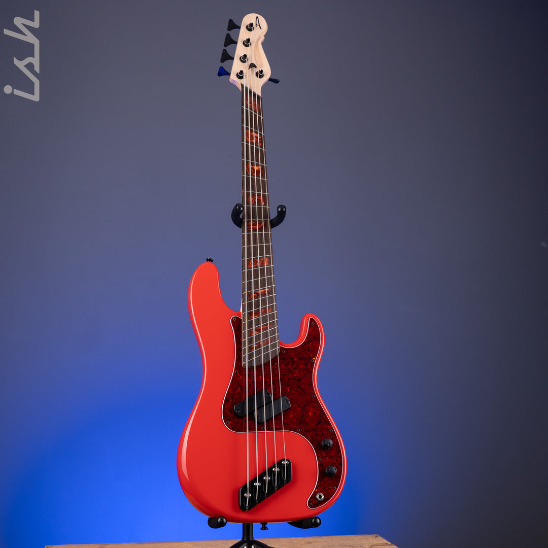 Dingwall Custom Shop Super P 5-String Bass Fiesta Red