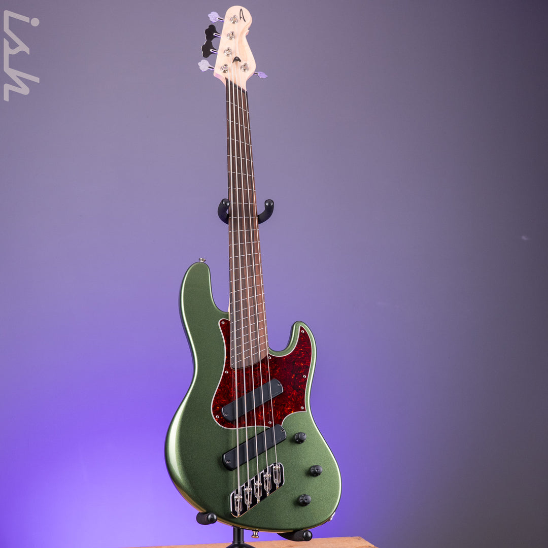 Dingwall Super J 5-string Fretless Metallic Green