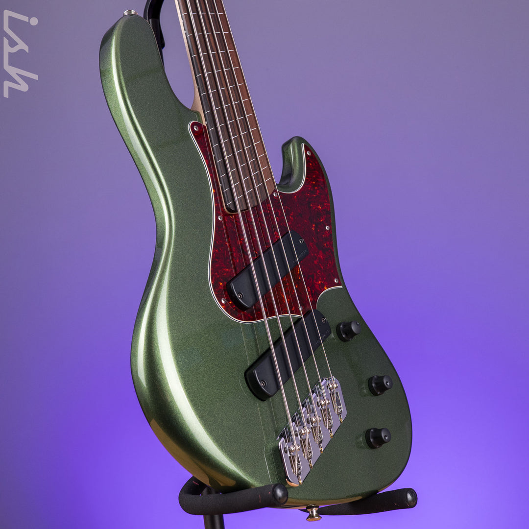 Dingwall Super J 5-string Fretless Metallic Green