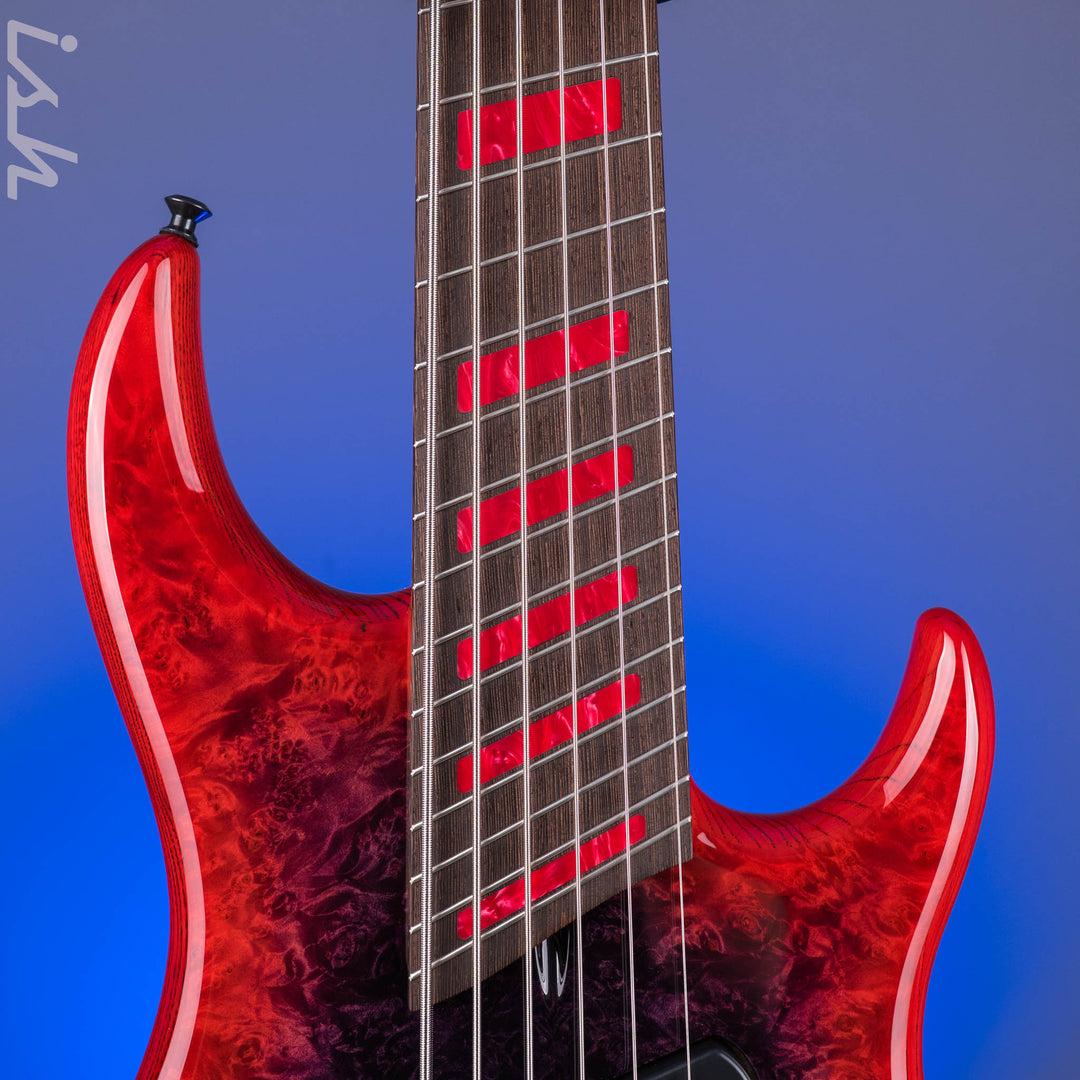 Dingwall Z3 6-String Bass Maple Burl Dark Purple to Red Reverseburst
