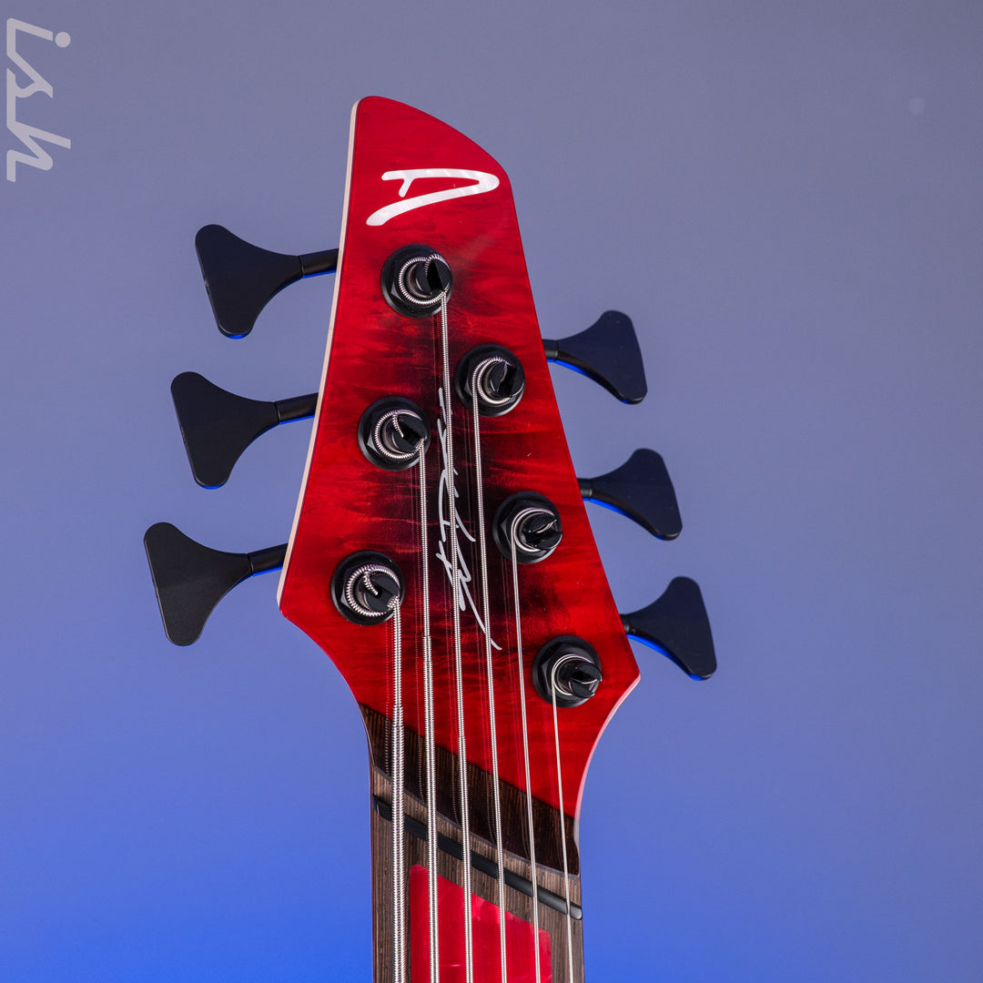 Dingwall Z3 6-String Bass Maple Burl Dark Purple to Red Reverseburst