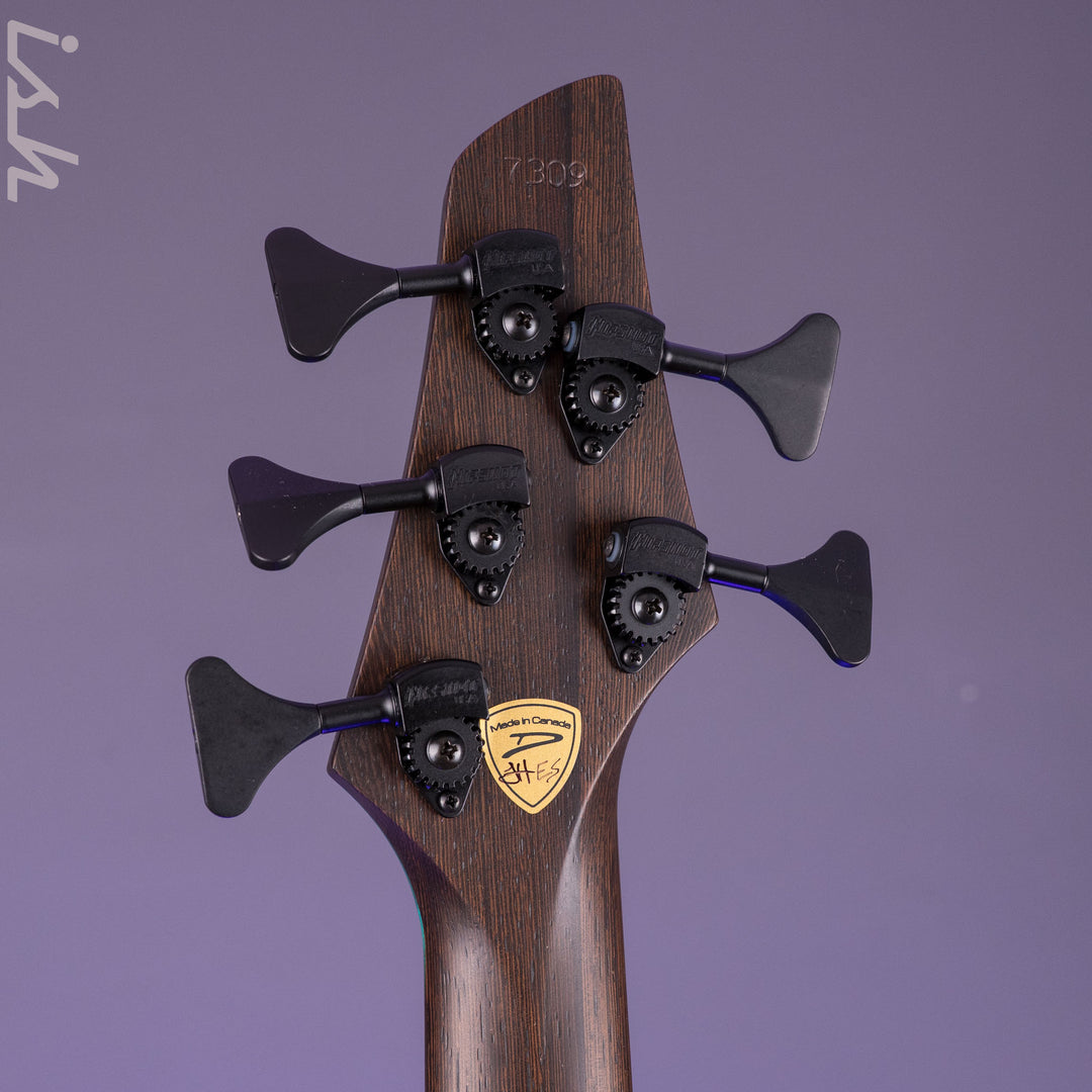 Dingwall Z Series 5-String Bass Figured Maple Burl Charcoal to Turquoise Reverseburst
