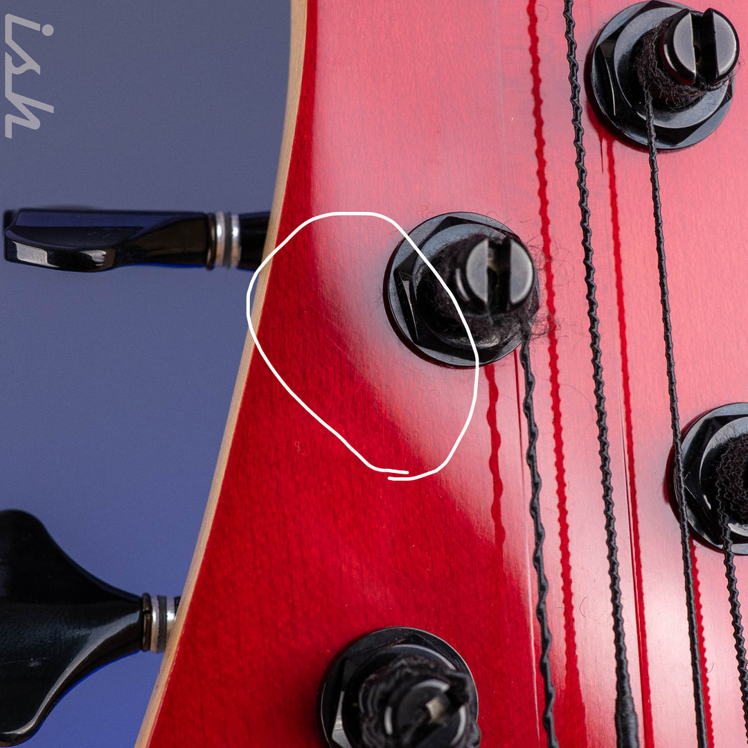2004 F Bass BNF5 Fretless Transparent Red
