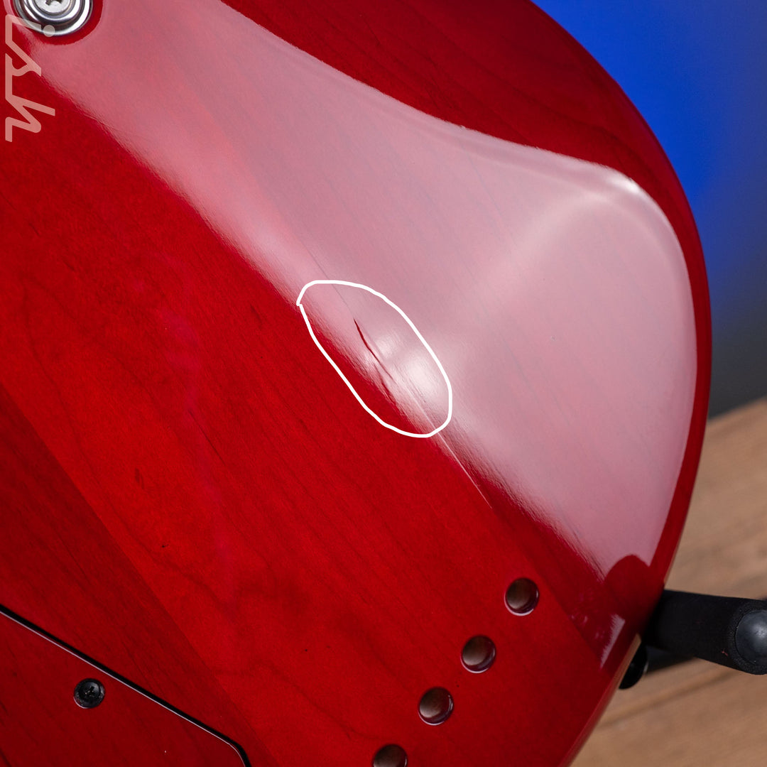 2004 F Bass BNF5 Fretless Transparent Red