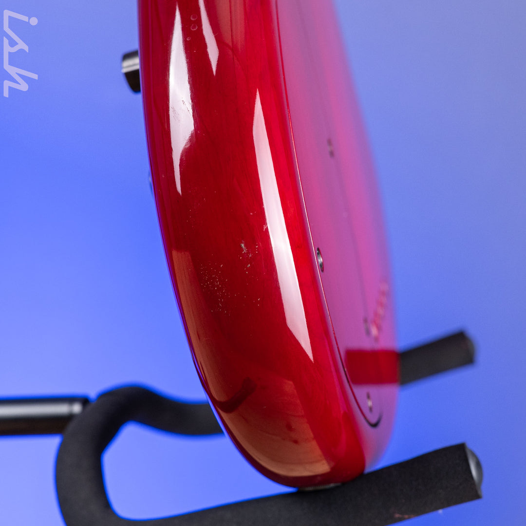 2004 F Bass BNF5 Fretless Transparent Red