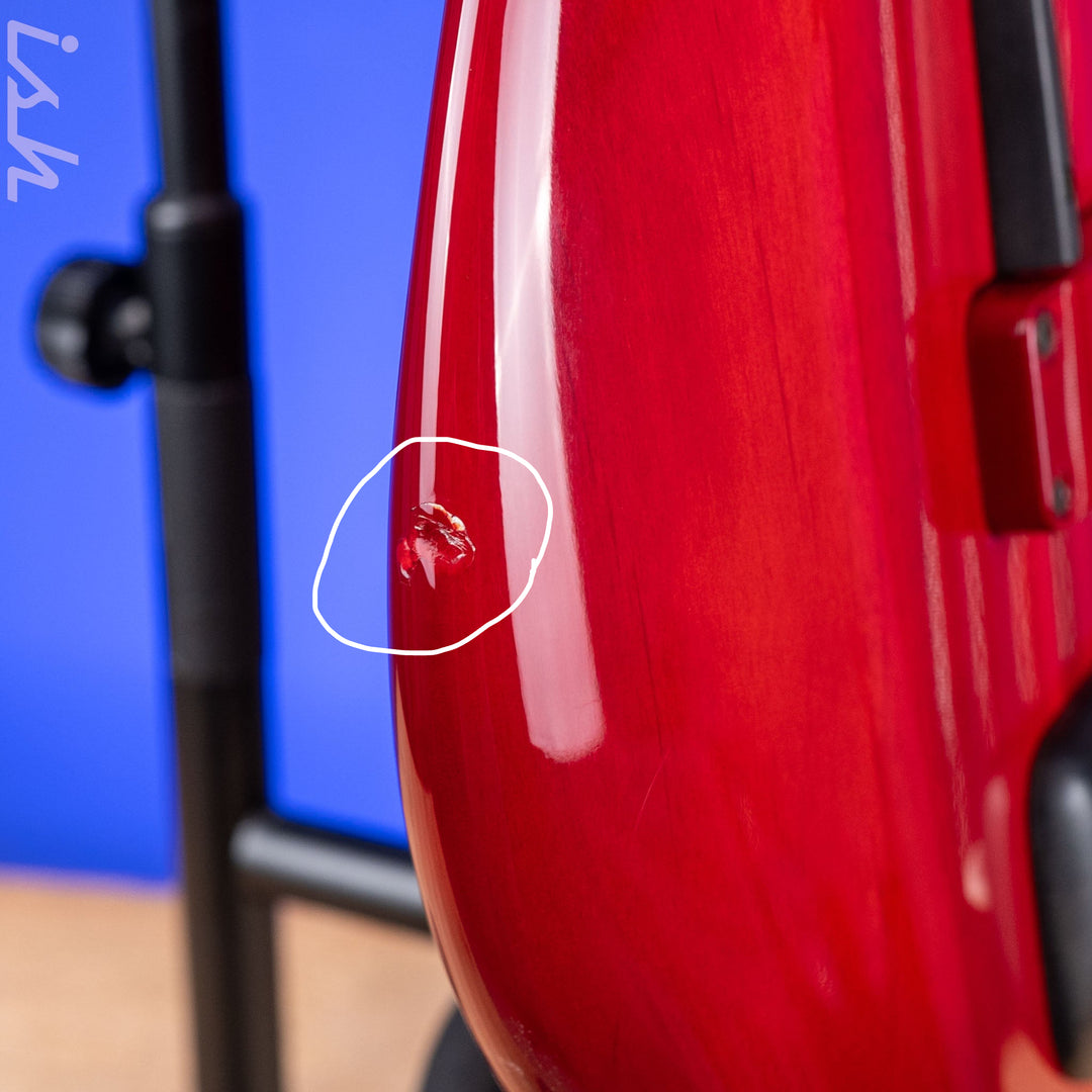 2004 F Bass BNF5 Fretless Transparent Red