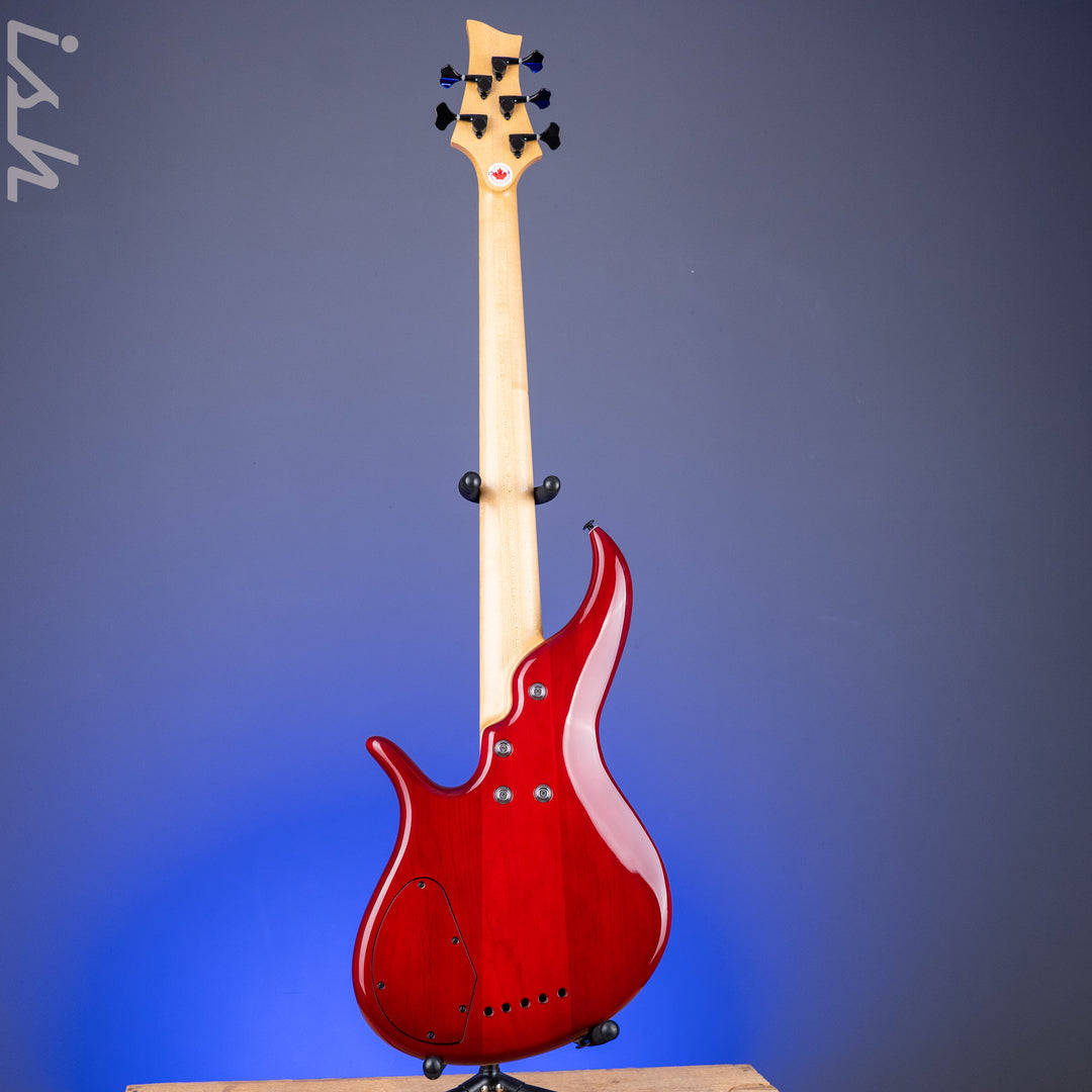 2004 F Bass BNF5 Fretless Transparent Red