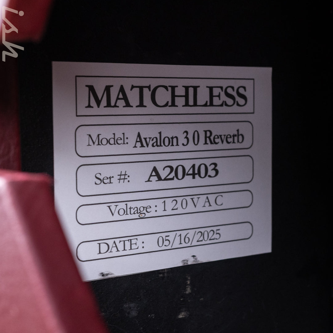 Matchless Avalon 30 Watt 112 Combo Reverb Custom Tolex Demo