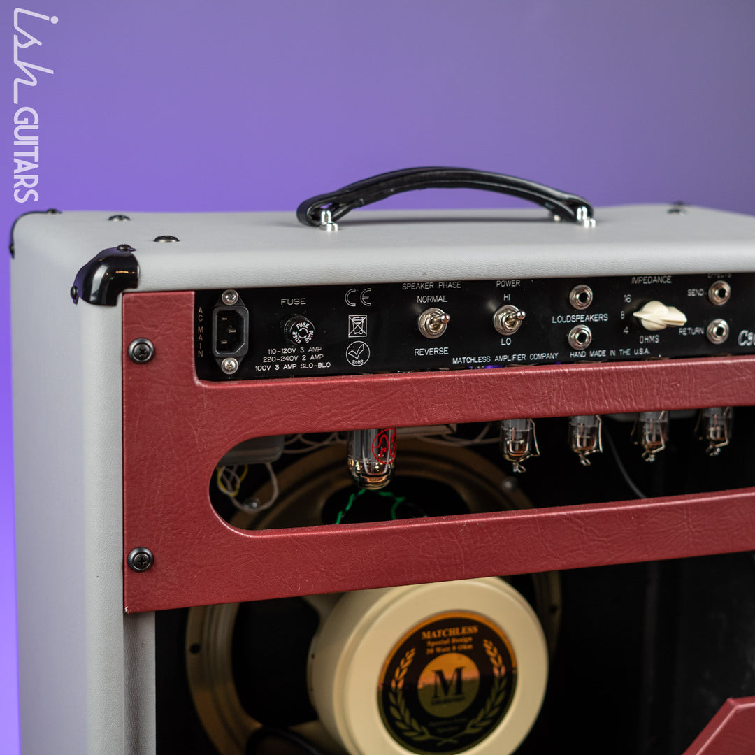 Matchless SC-30 Reverb Guitar Amp Dark Grey/ Dark Burgundy/ Silver Demo