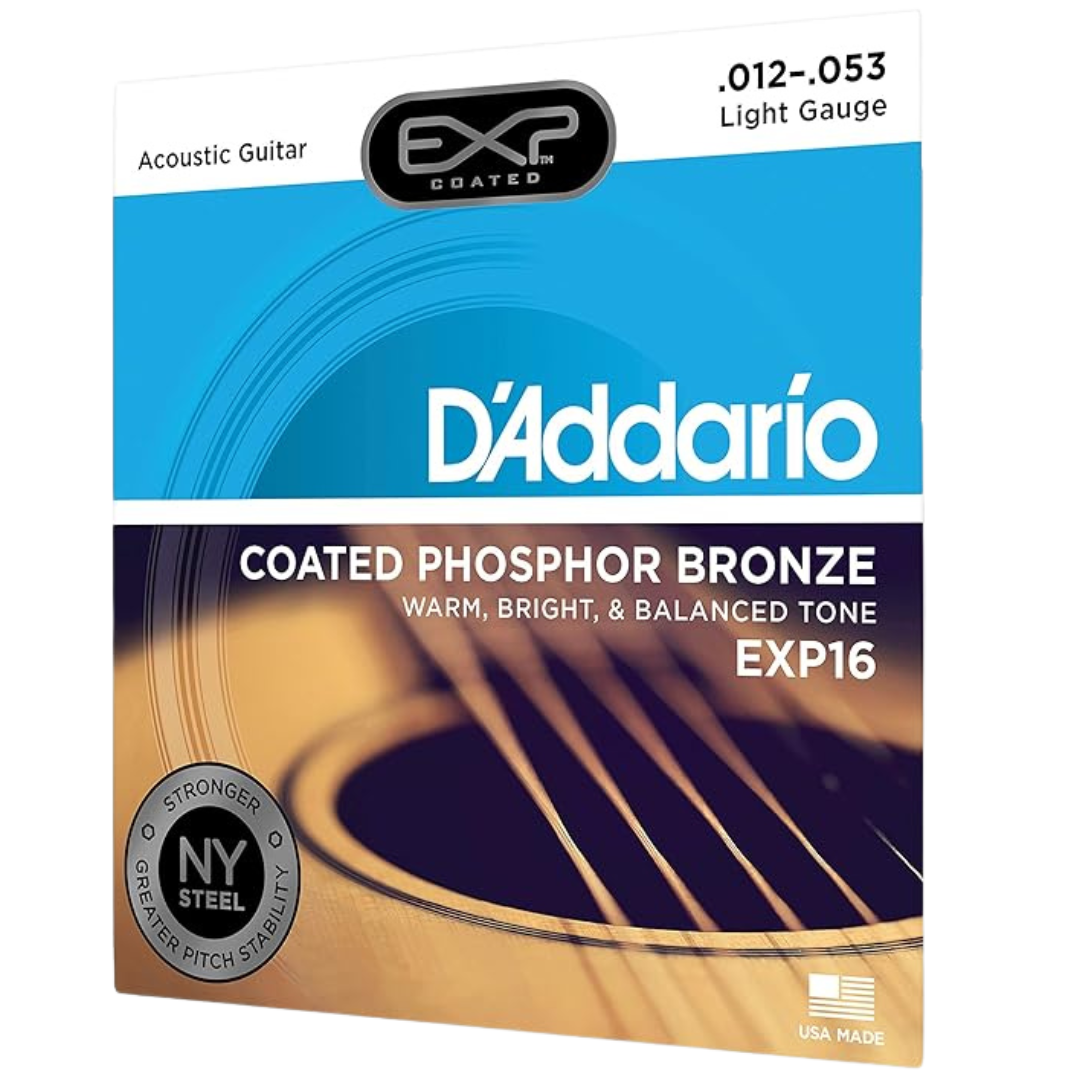 D’Addario EXP16 Acoustic Strings Coated Phosphor Bronze 12/53