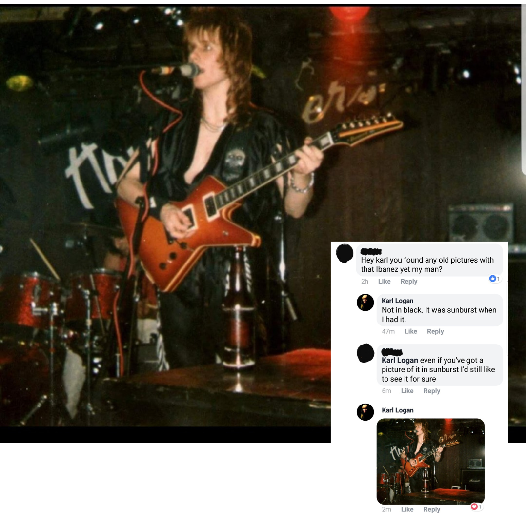 1986 Ibanez DT-500 Black - Signed &amp; Owned/Stage Played by Karl Logan (Manowar)