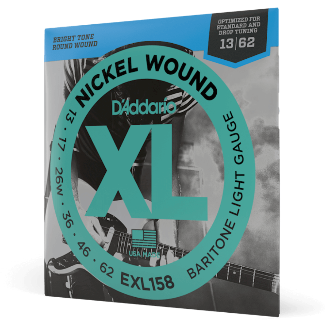 D’Addario EXL158 13-62 Light Baritone, XL Nickel Electric Guitar Strings