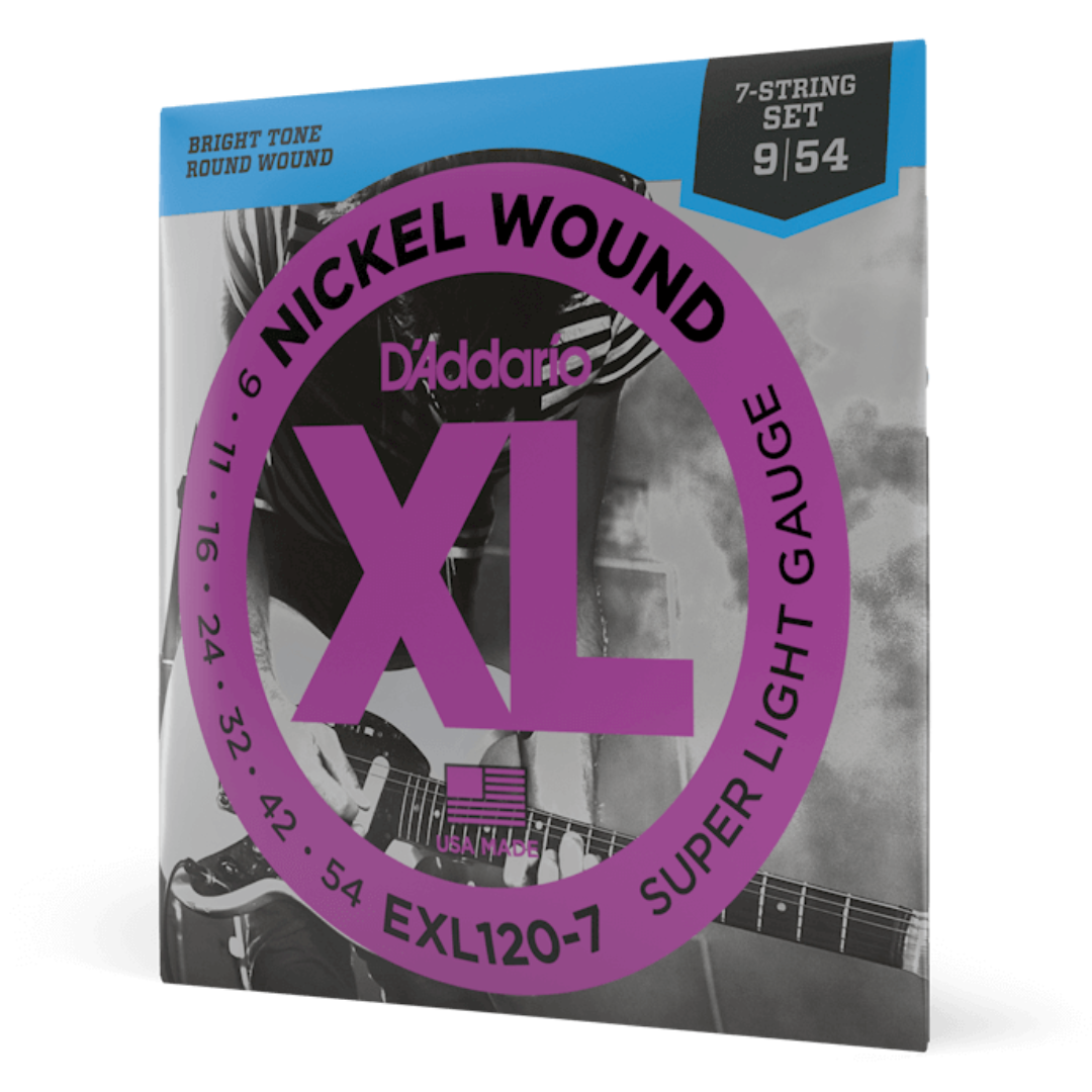 D’Addario 09-54 Super Light 7-String Electric Guitar Strings