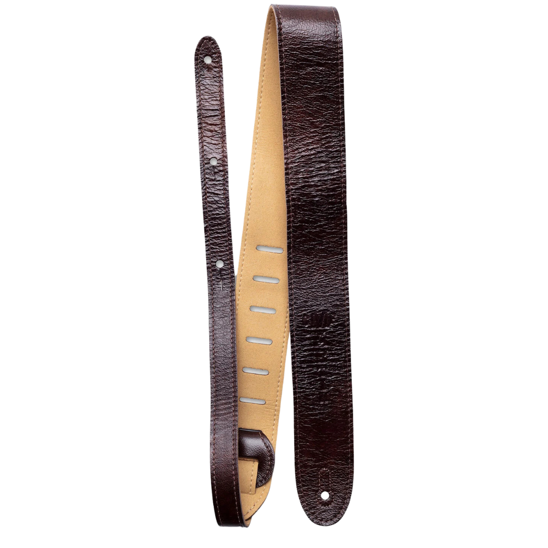 Martin Italian Leather Guitar Strap Brown Suede