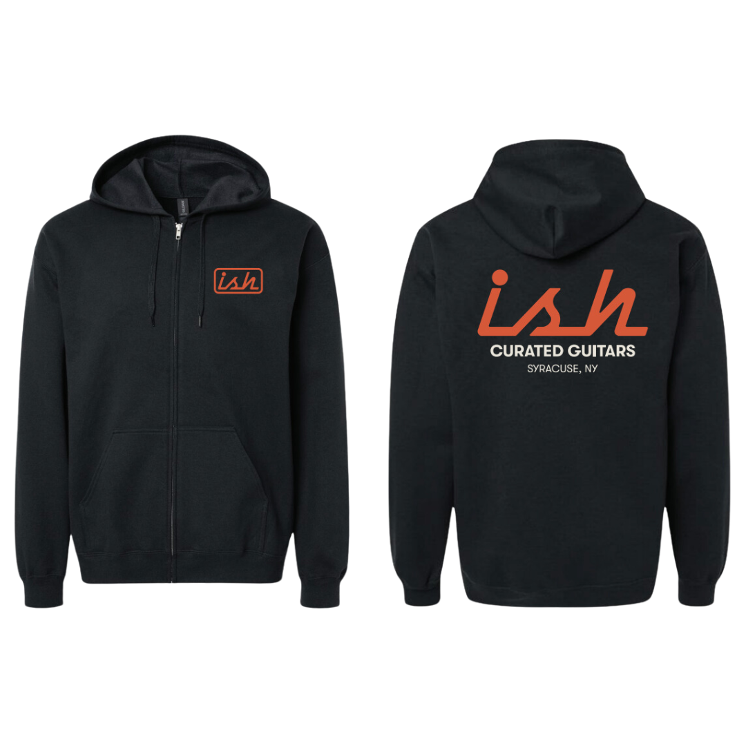 Ish Black Zip-Up Hoodie