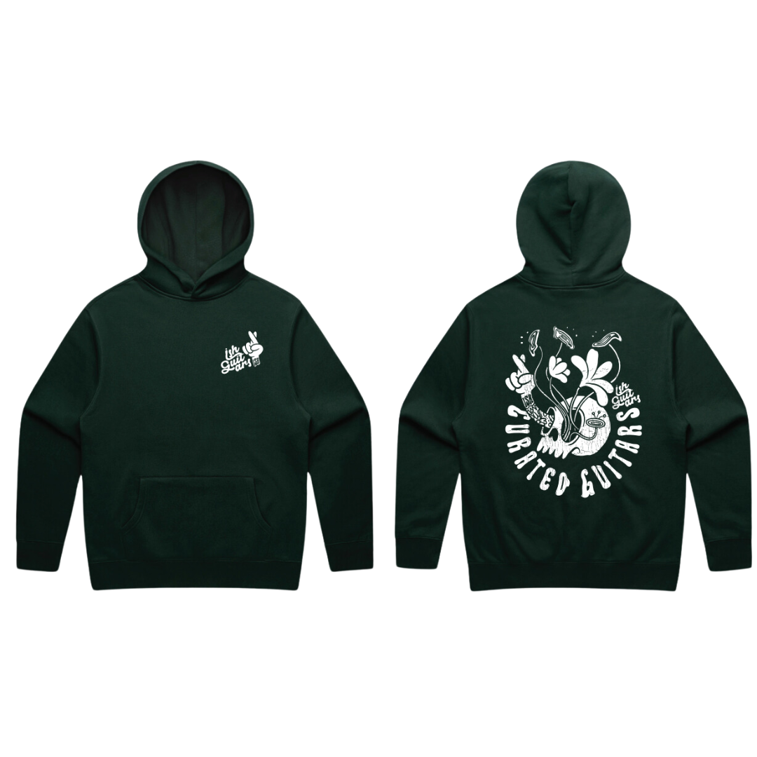 Ish Comic Skull Hoodie Pine Green