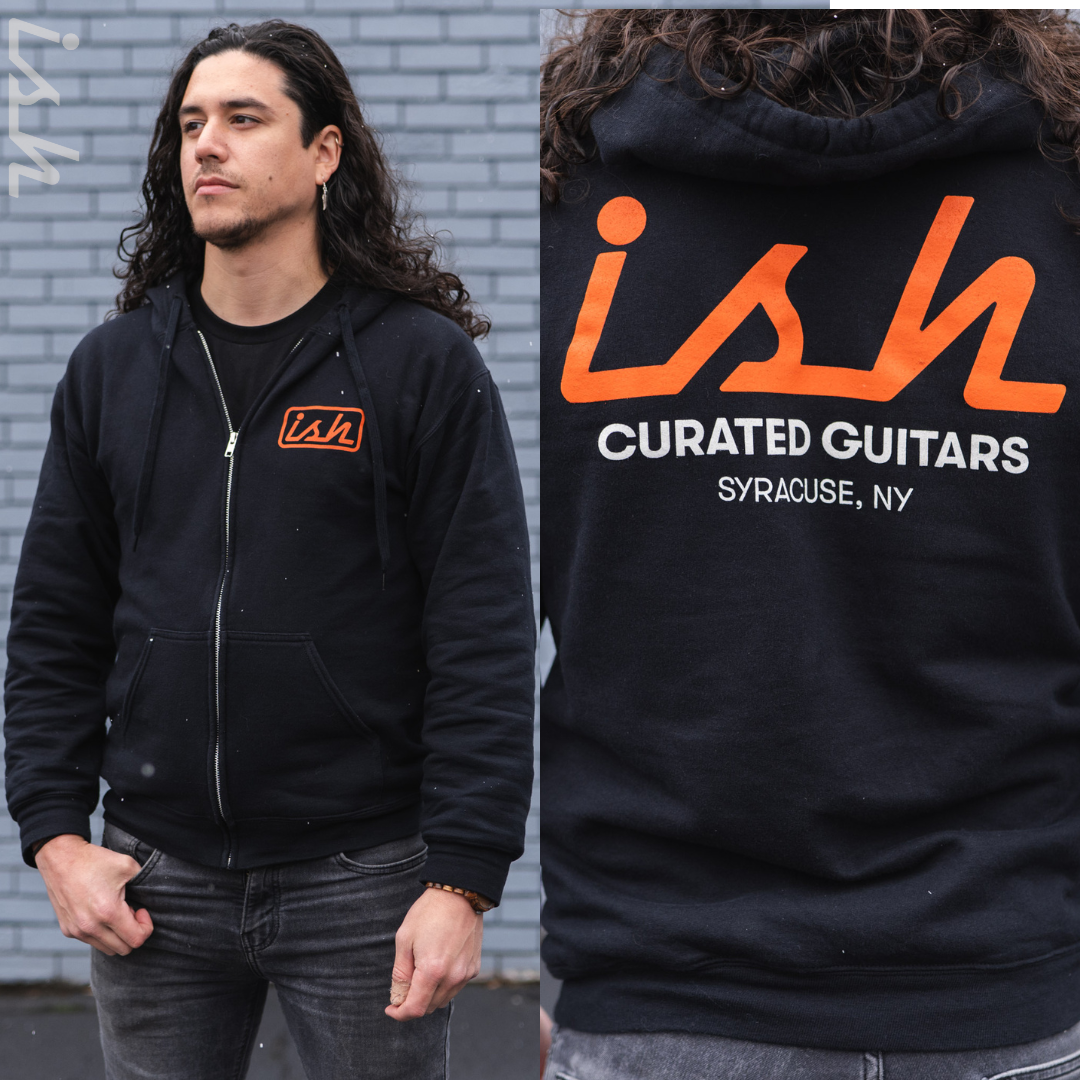 Ish Black Zip-Up Hoodie