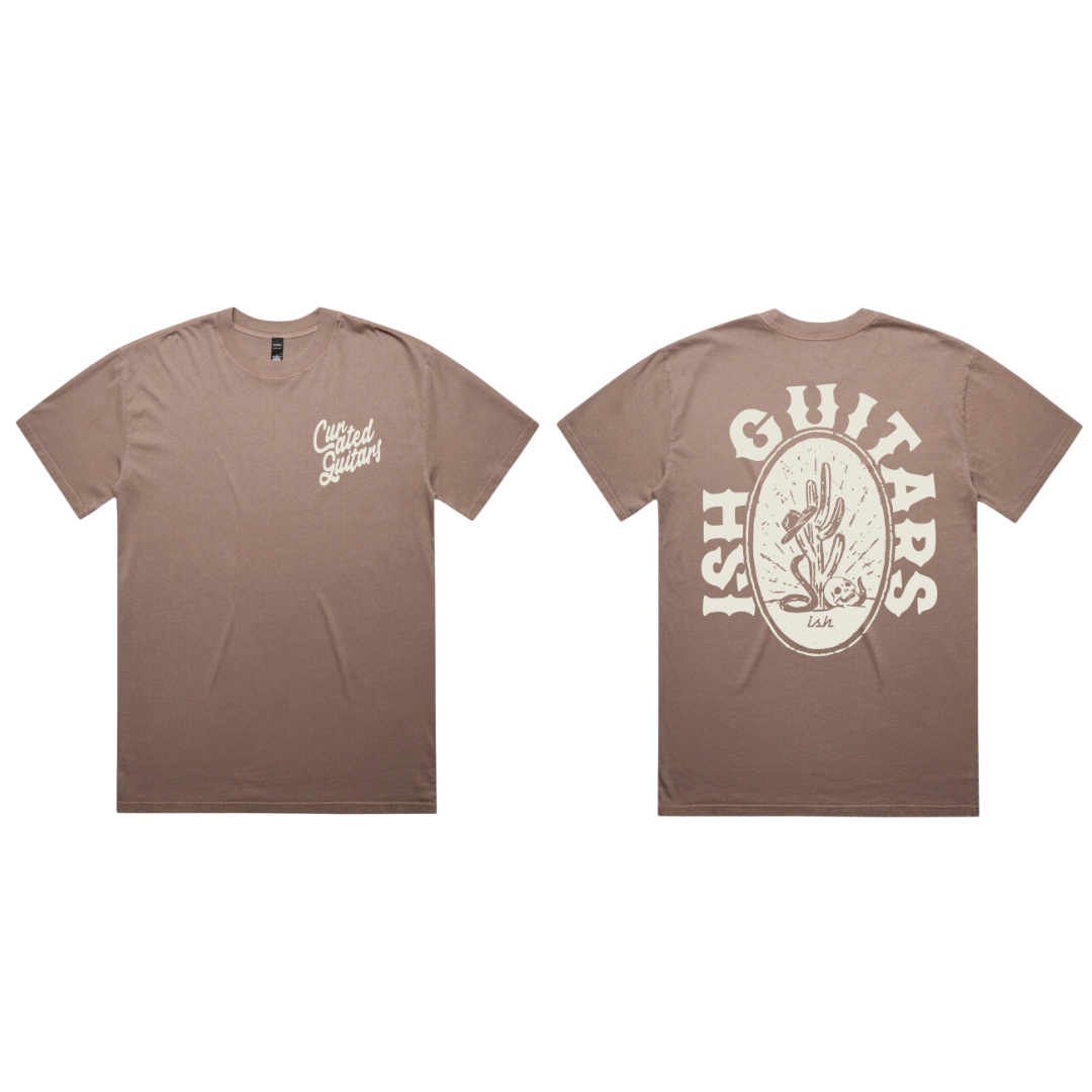 Ish Cactus Heavy Faded Tee - Faded Mushroom
