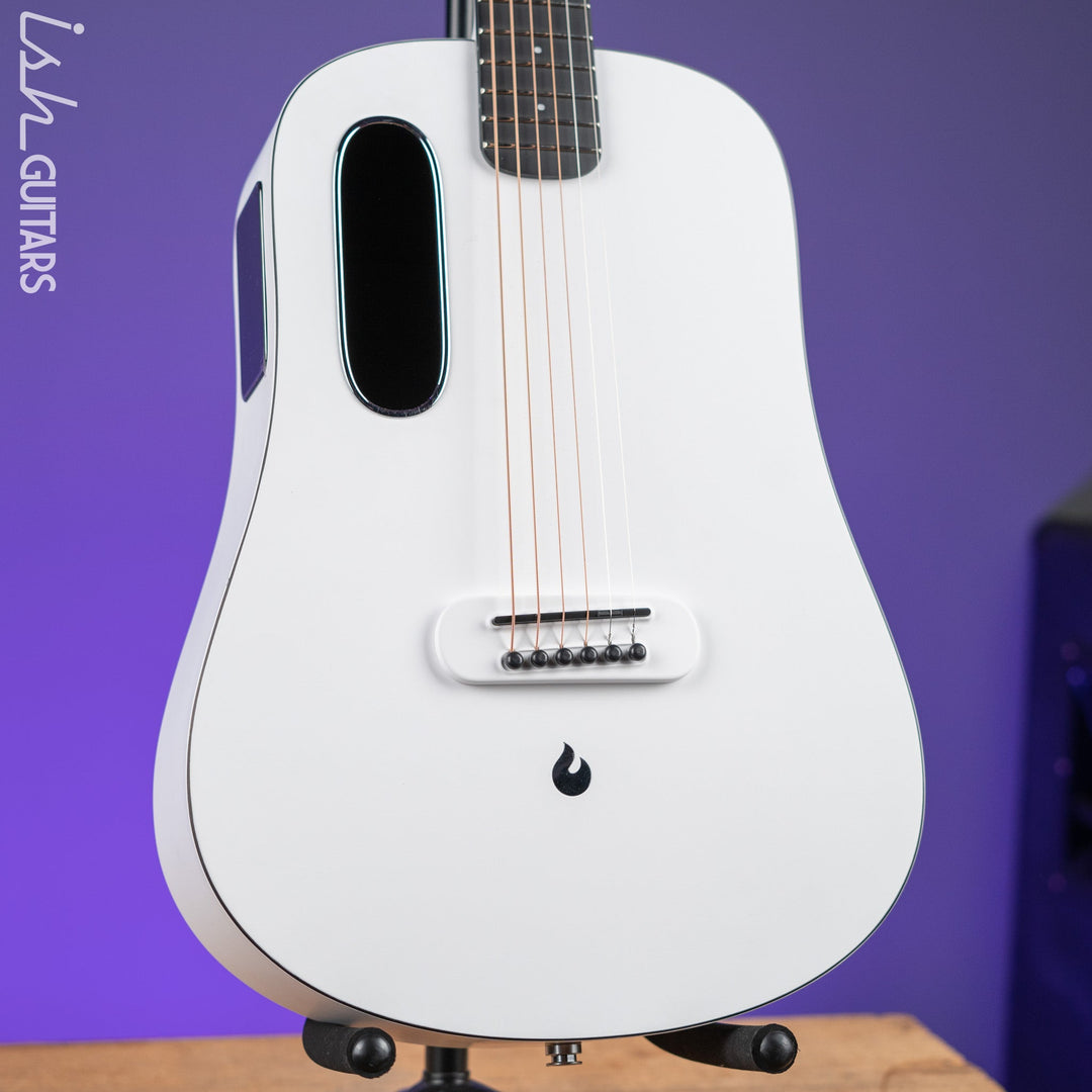 Lava Music Blue Lava Touch Smart Acoustic Guitar Sail White w/ Lite Bag Demo