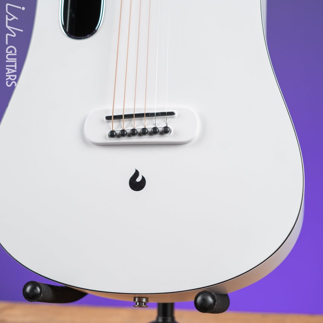 Lava Music Blue Lava Touch Smart Acoustic Guitar Sail White w/ Lite Bag Demo