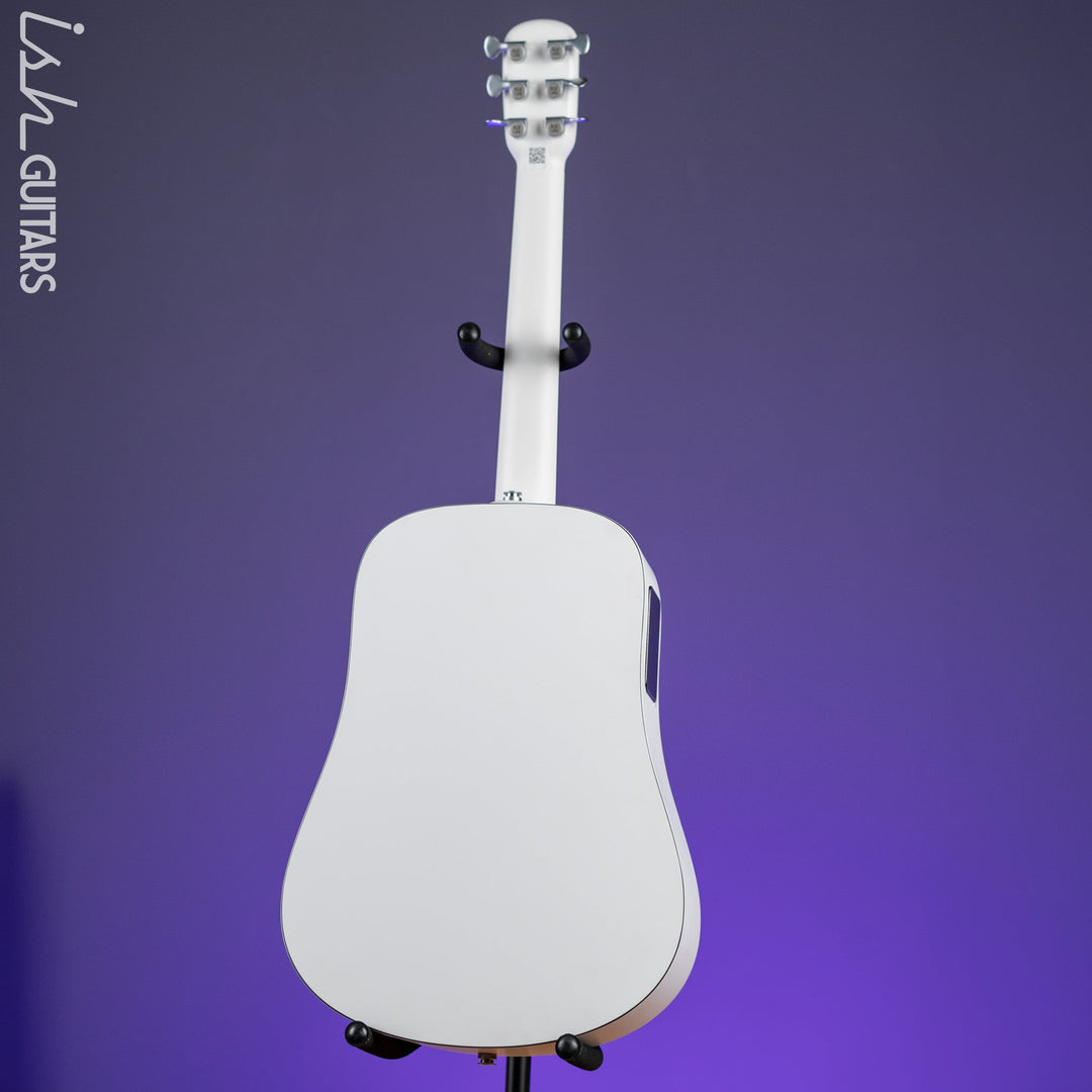 Lava Music Blue Lava Touch Smart Acoustic Guitar Sail White w/ Lite Bag Demo
