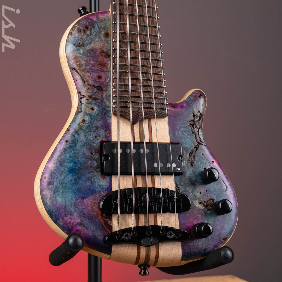 Mayones Cali 5 Mini Bass Buckeye Burl Wenge Fretboard Custom Color