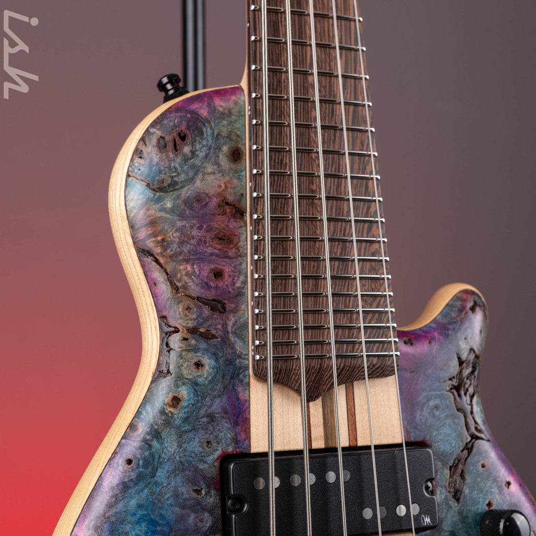 Mayones Cali 5 Mini Bass Buckeye Burl Wenge Fretboard Custom Color