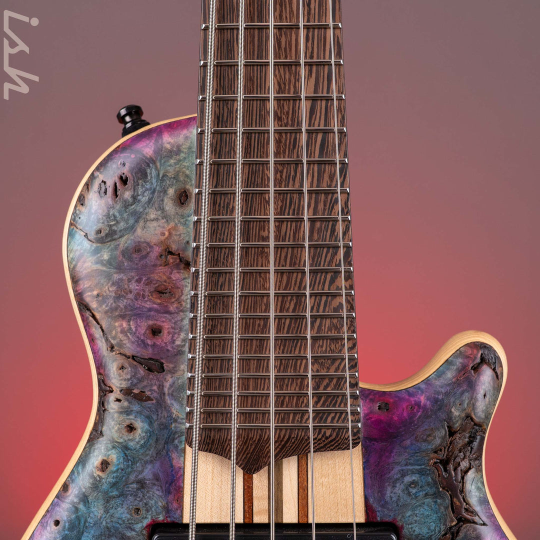 Mayones Cali 5 Mini Bass Buckeye Burl Wenge Fretboard Custom Color