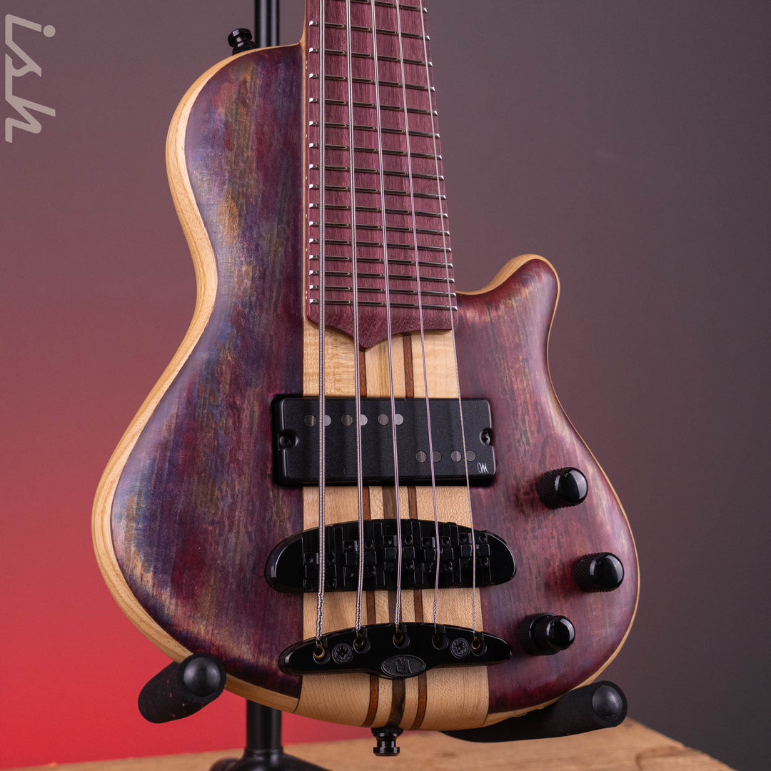 Mayones Cali 5 Mini Bass Spalted Maple Purpleheart Fretboard Custom Color