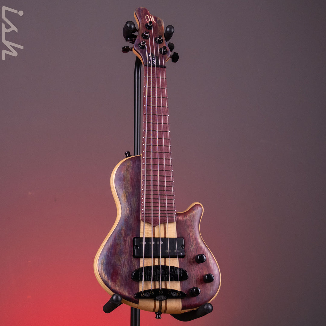 Mayones Cali 5 Mini Bass Spalted Maple Purpleheart Fretboard Custom Color