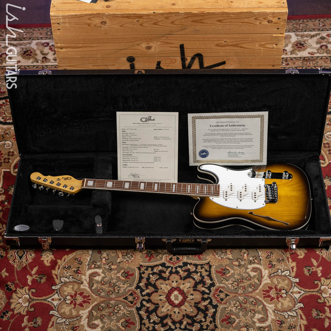 2018 G&amp;L ASAT Z-3 Semi-Hollow 2-Tone Sunburst