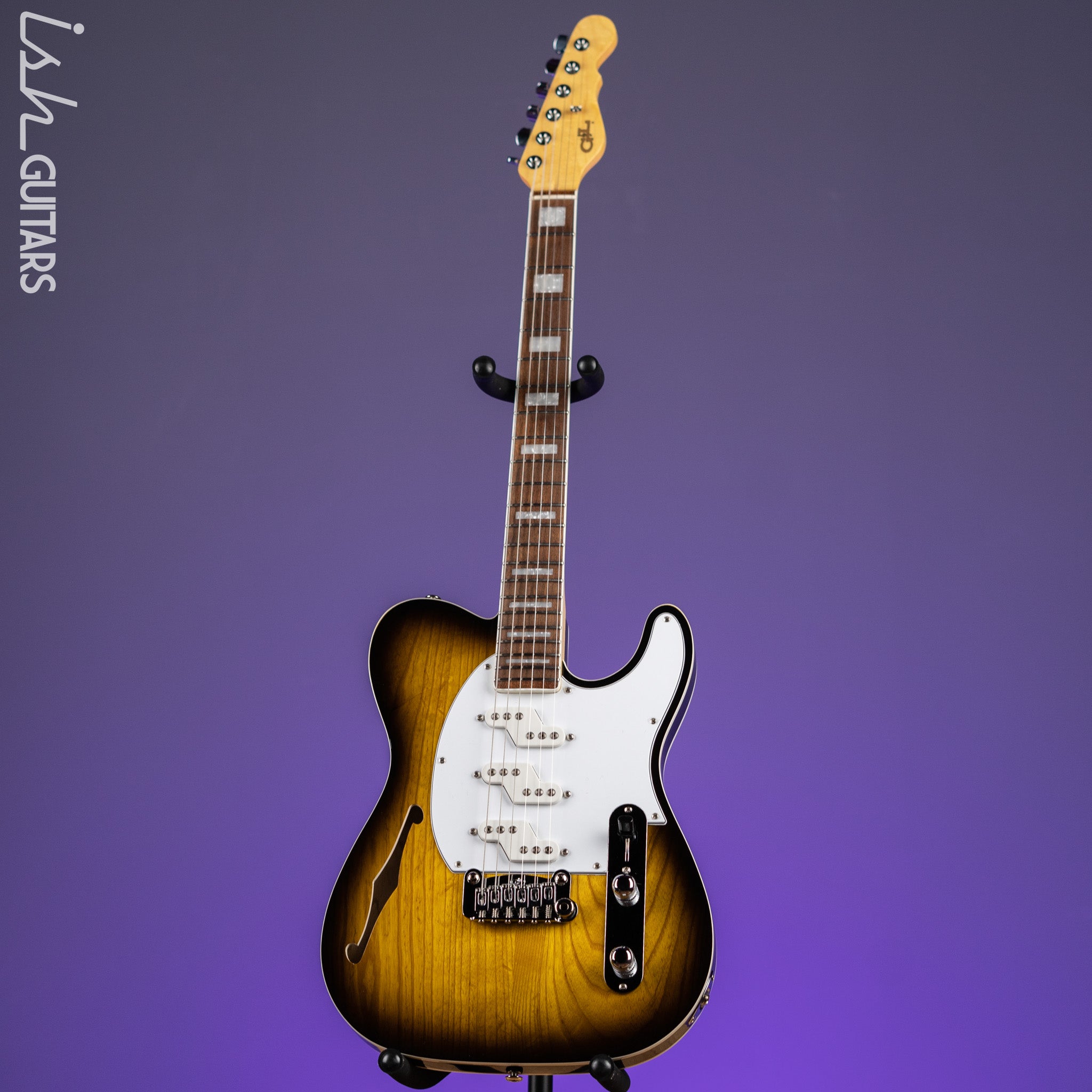 2018 G&L ASAT Z-3 Semi-Hollow 2-Tone Sunburst – Ish Guitars