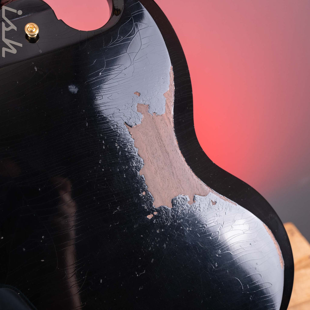 2022 Gibson SG Les Paul Murphy Lab Heavy Relic Black