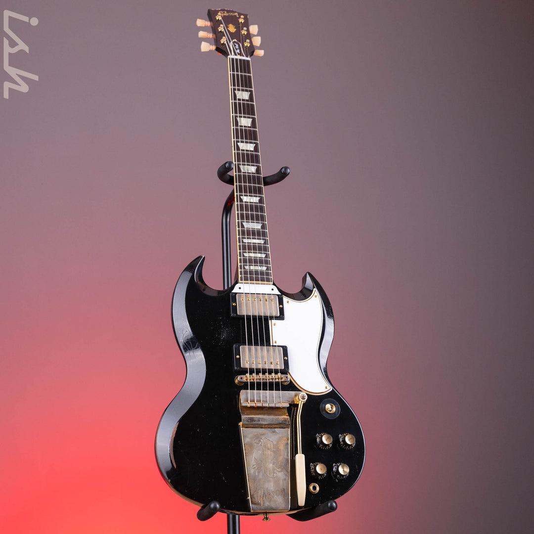 2022 Gibson SG Les Paul Murphy Lab Heavy Relic Black