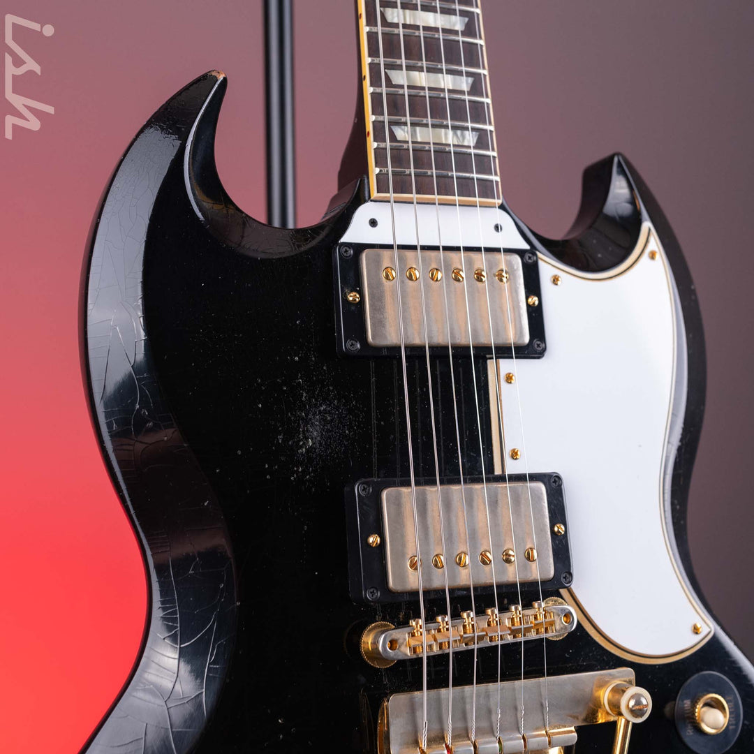 2022 Gibson SG Les Paul Murphy Lab Heavy Relic Black