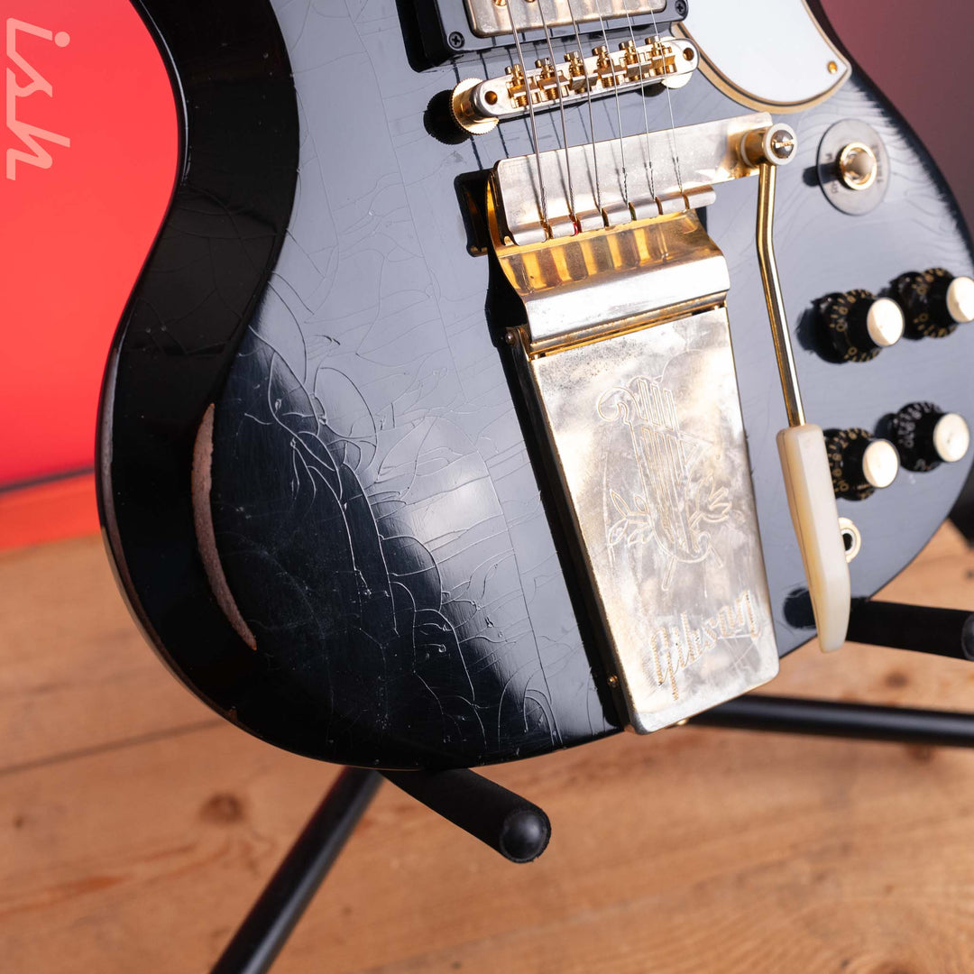 2022 Gibson SG Les Paul Murphy Lab Heavy Relic Black