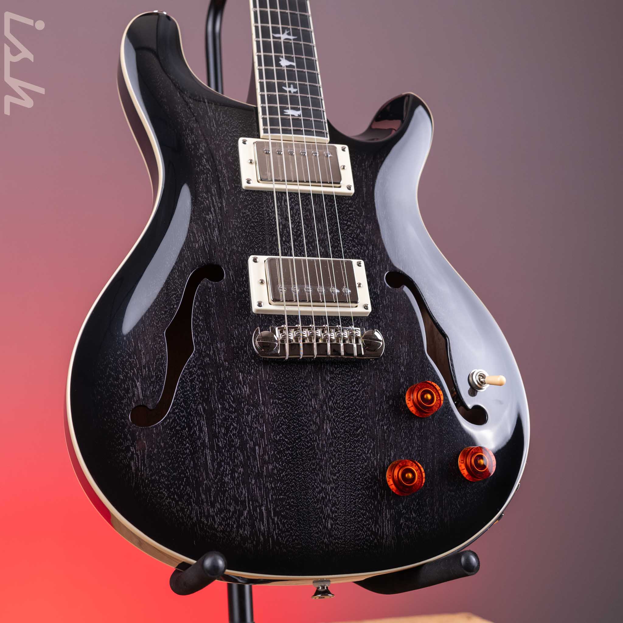 2022 PRS SE Hollowbody II Black Doghair – Ish Guitars