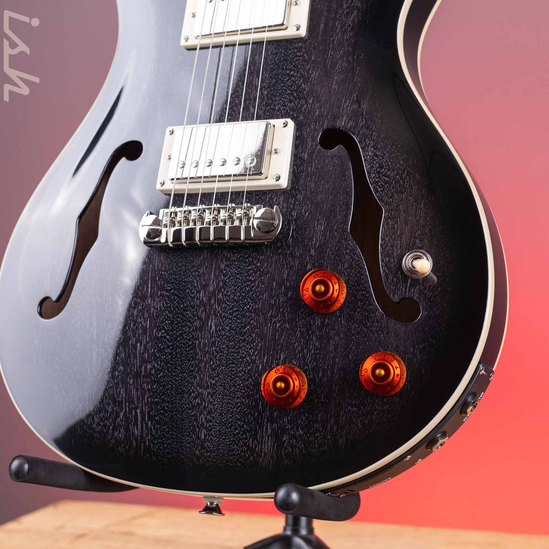 2022 PRS SE Hollowbody II Black Doghair